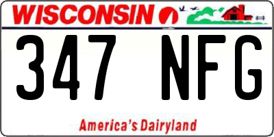 WI license plate 347NFG