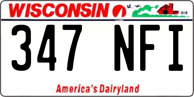 WI license plate 347NFI