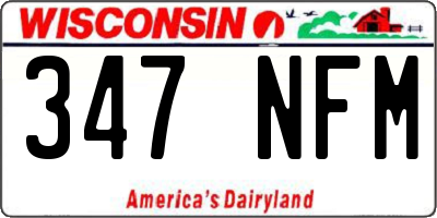 WI license plate 347NFM