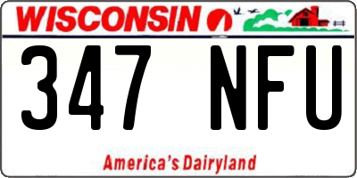 WI license plate 347NFU