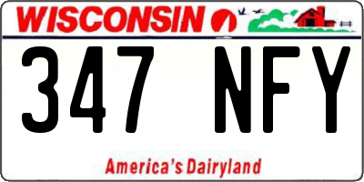 WI license plate 347NFY