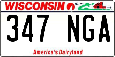WI license plate 347NGA