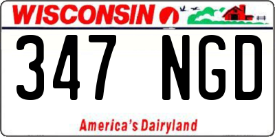 WI license plate 347NGD