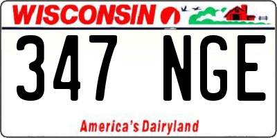 WI license plate 347NGE