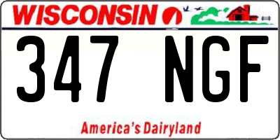 WI license plate 347NGF