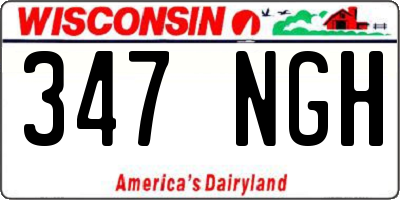 WI license plate 347NGH