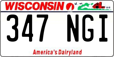 WI license plate 347NGI