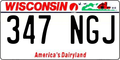 WI license plate 347NGJ