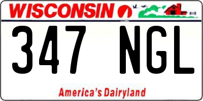 WI license plate 347NGL