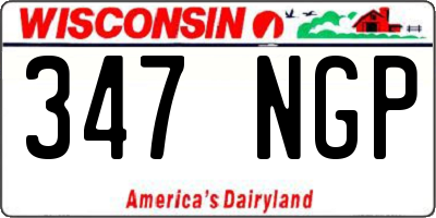 WI license plate 347NGP