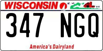 WI license plate 347NGQ
