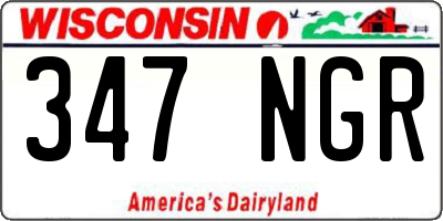 WI license plate 347NGR