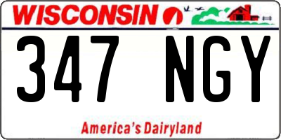 WI license plate 347NGY