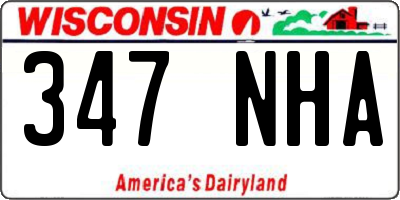 WI license plate 347NHA