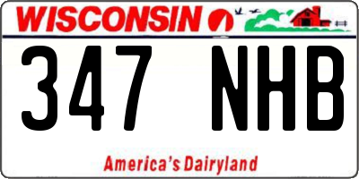 WI license plate 347NHB