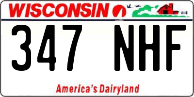 WI license plate 347NHF