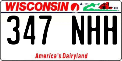 WI license plate 347NHH
