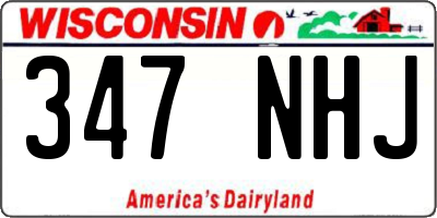 WI license plate 347NHJ