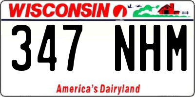 WI license plate 347NHM