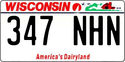 WI license plate 347NHN