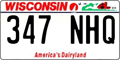 WI license plate 347NHQ