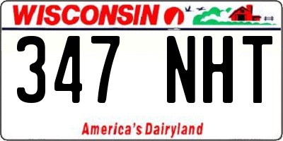 WI license plate 347NHT