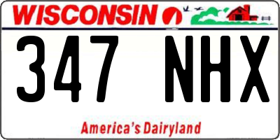 WI license plate 347NHX