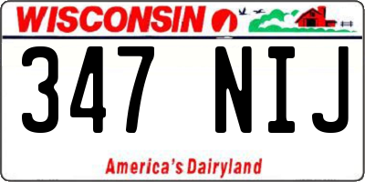WI license plate 347NIJ