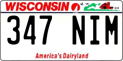 WI license plate 347NIM