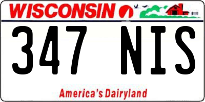 WI license plate 347NIS