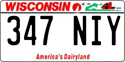 WI license plate 347NIY