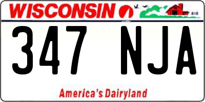 WI license plate 347NJA