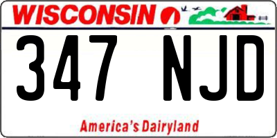 WI license plate 347NJD