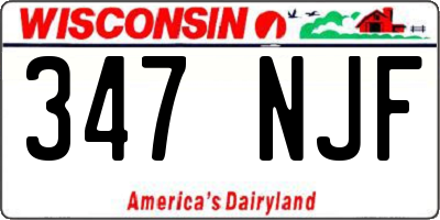 WI license plate 347NJF