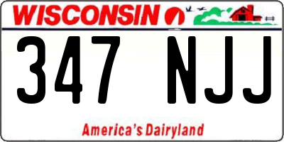 WI license plate 347NJJ