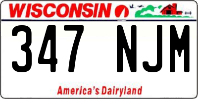 WI license plate 347NJM