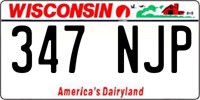 WI license plate 347NJP