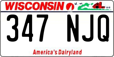 WI license plate 347NJQ