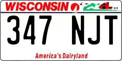 WI license plate 347NJT