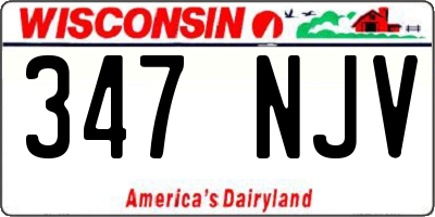 WI license plate 347NJV