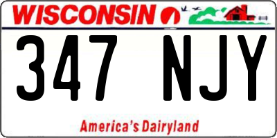 WI license plate 347NJY