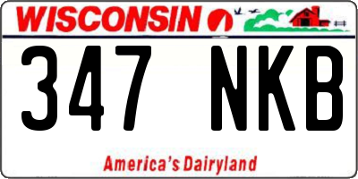 WI license plate 347NKB
