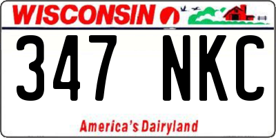 WI license plate 347NKC