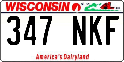 WI license plate 347NKF