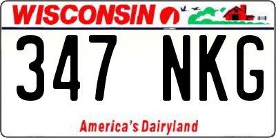 WI license plate 347NKG