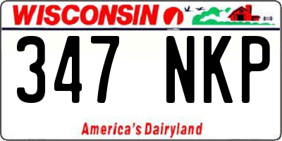 WI license plate 347NKP