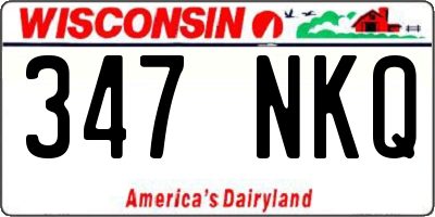 WI license plate 347NKQ