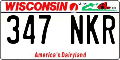 WI license plate 347NKR