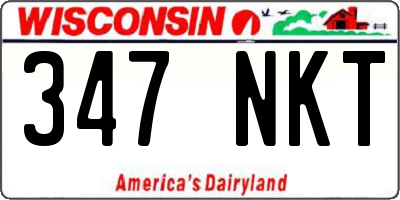 WI license plate 347NKT