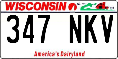 WI license plate 347NKV